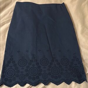 Banana Republic Black Eyelet Pencil Skirt